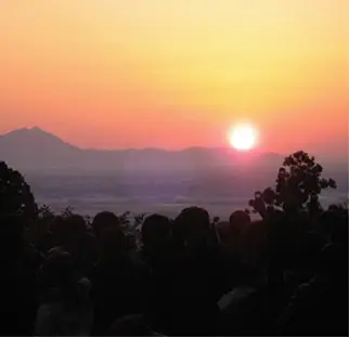 太平山神社のお正月の風景