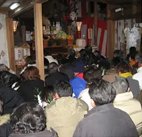 太平山神社のお正月の風景
